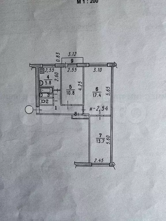 3-к. квартира, 60 м, 4/5 эт. - Фото 0