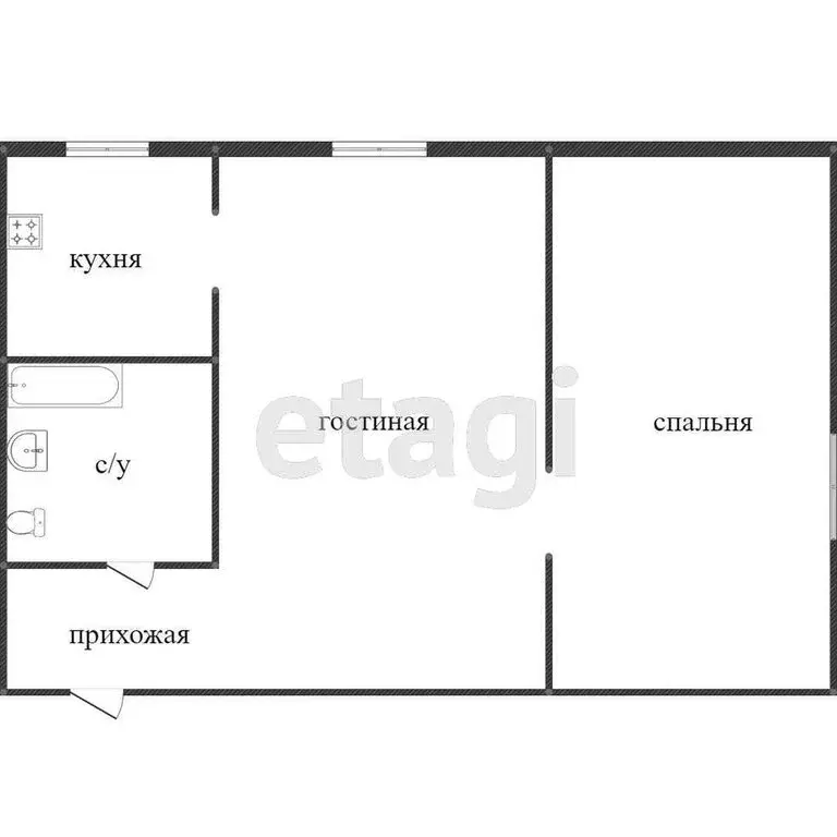 2-комнатная квартира: Кострома, Катушечная улица, 56 (42.7 м) - Фото 0