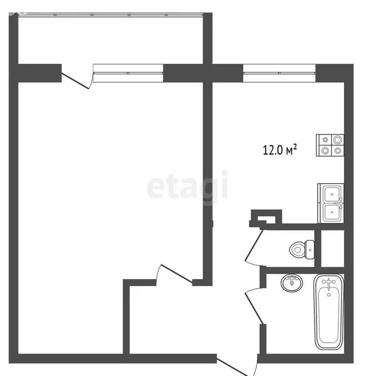 1-комнатная квартира: Аксай, улица Речников, 15Вк2 (39 м) - Фото 1