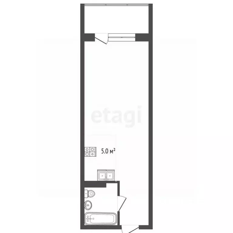 Студия Архангельская область, Архангельск ул. Никитова, 7/2 (33.1 м) - Фото 2