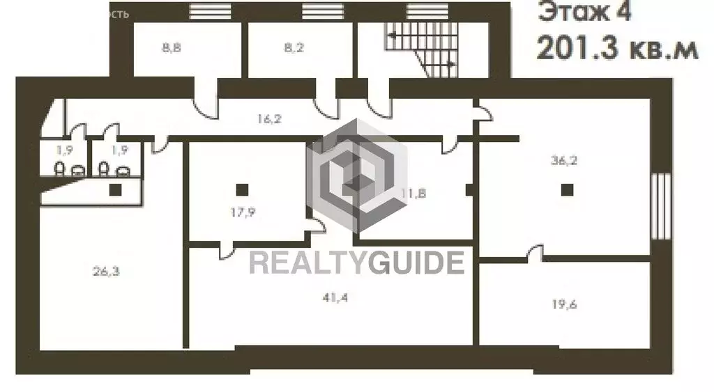 Офис (201.3 м) - Фото 2