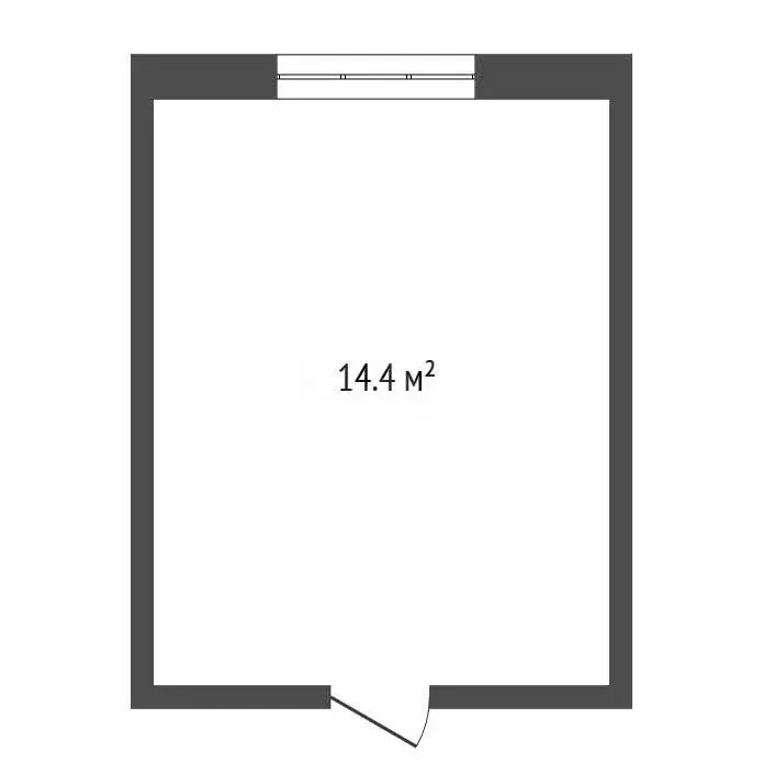 1к в -комнатной квартире (14.4 м) - Фото 1