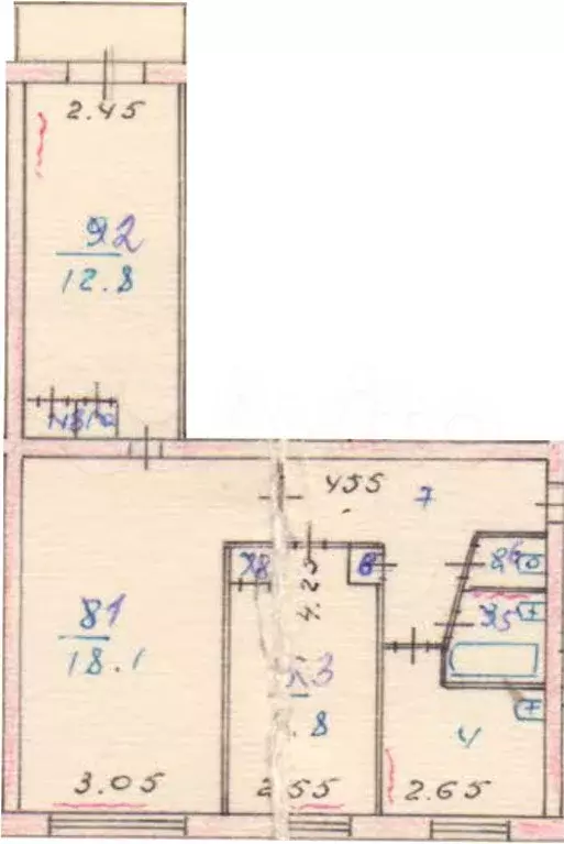 3-к. квартира, 59 м, 5/5 эт. - Фото 0