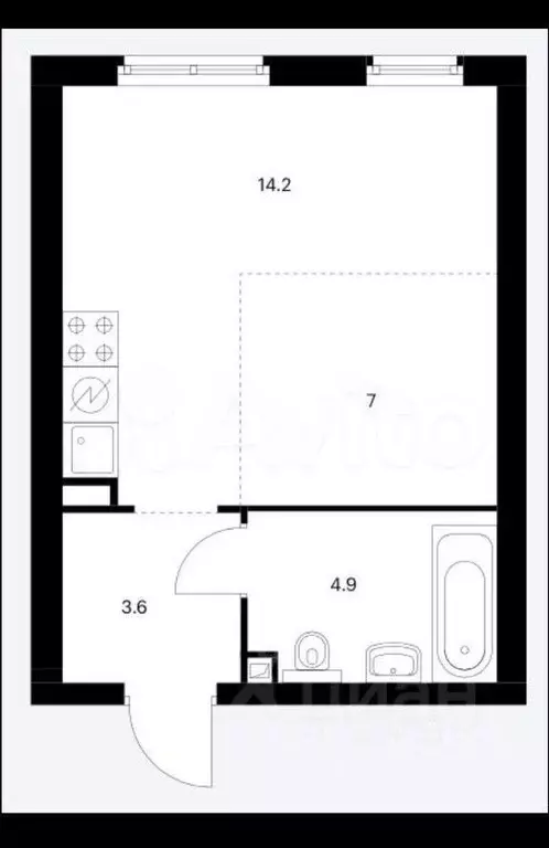 Квартира-студия, 30 м, 32/32 эт. - Фото 0