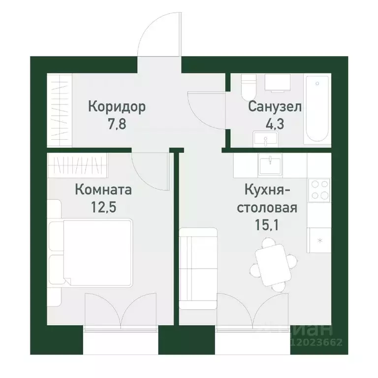 1-к кв. Свердловская область, Екатеринбург Академический мкр, 45-й ... - Фото 0