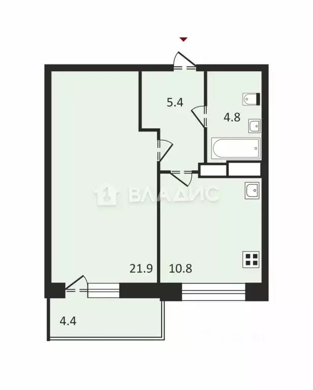 1-к кв. Санкт-Петербург Пулковская ул., 6к5с1 (42.0 м) - Фото 1