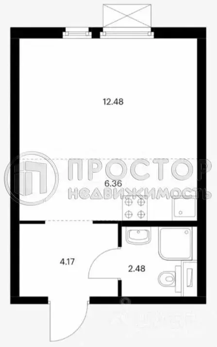 квартира-студия, 25,5 м, 8/33 эт. - Фото 0