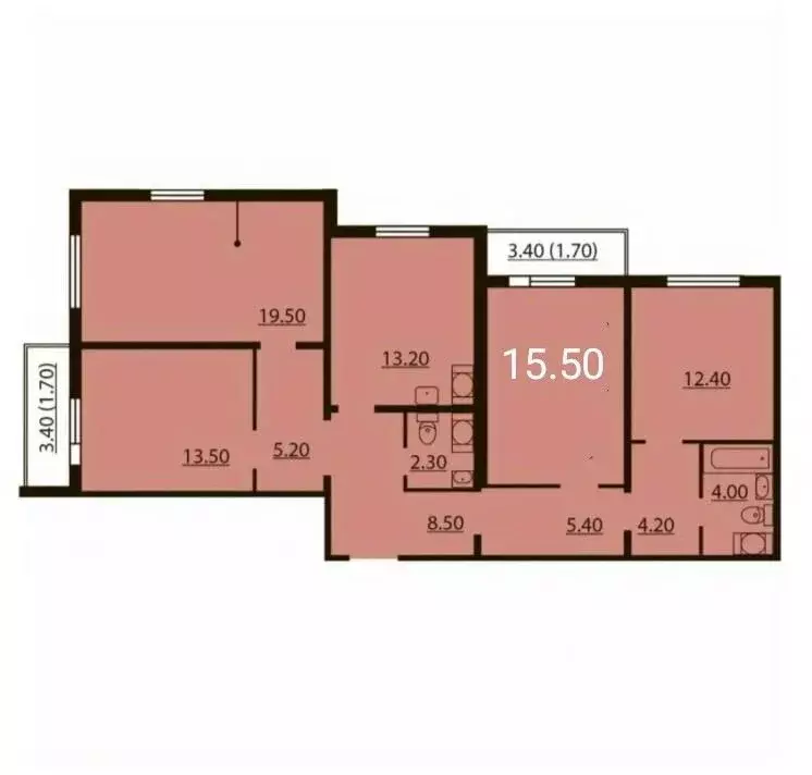 4-к кв. Санкт-Петербург Бестужевская ул., 7к2 (104.0 м) - Фото 2