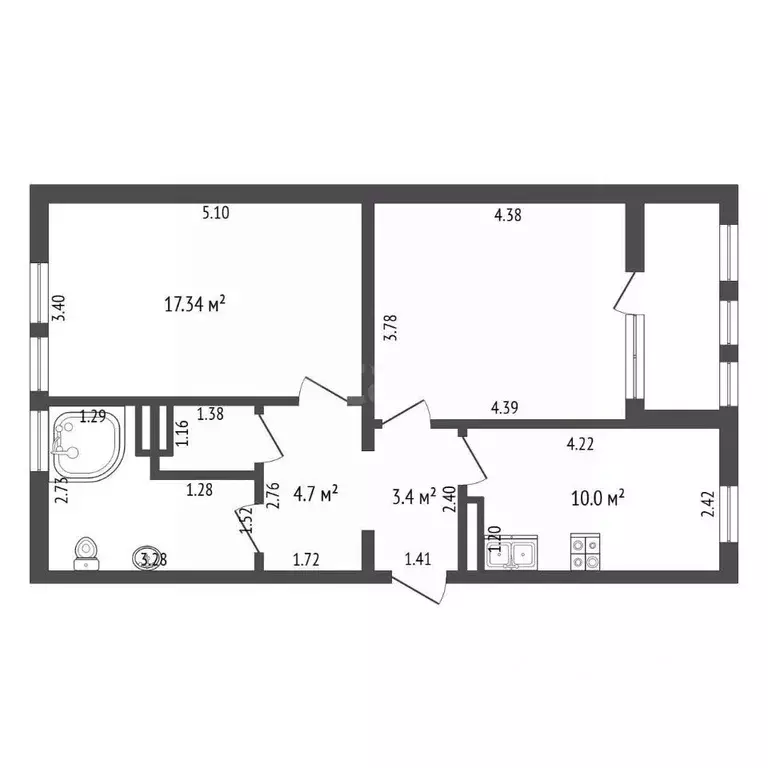 2-к кв. Севастополь ул. Комбрига Потапова, 21 (60.3 м) - Фото 2