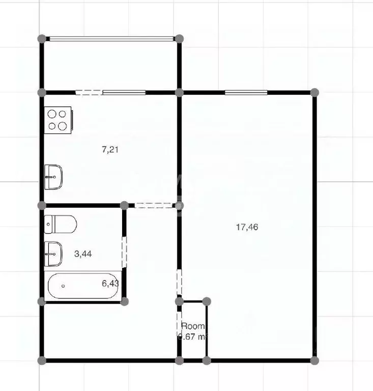 1-к кв. Ульяновская область, Ульяновск ул. Корунковой, 16 (35.2 м) - Фото 2