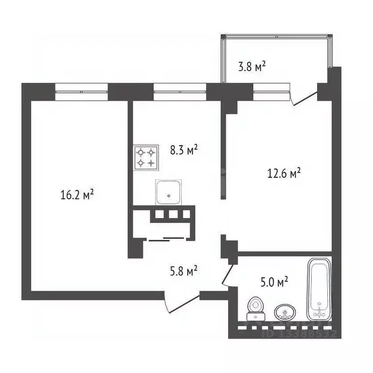 2-к кв. Красноярский край, Красноярск ул. Лесников, 27/1 (46.9 м) - Фото 2