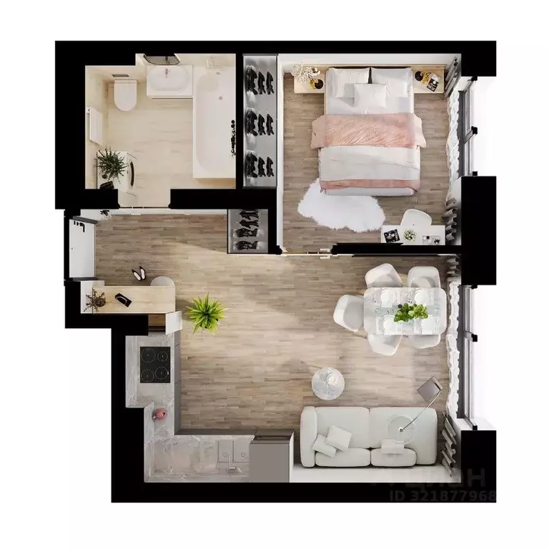 1-к кв. Приморский край, Владивосток Верхняя ул., 20 (34.19 м) - Фото 2