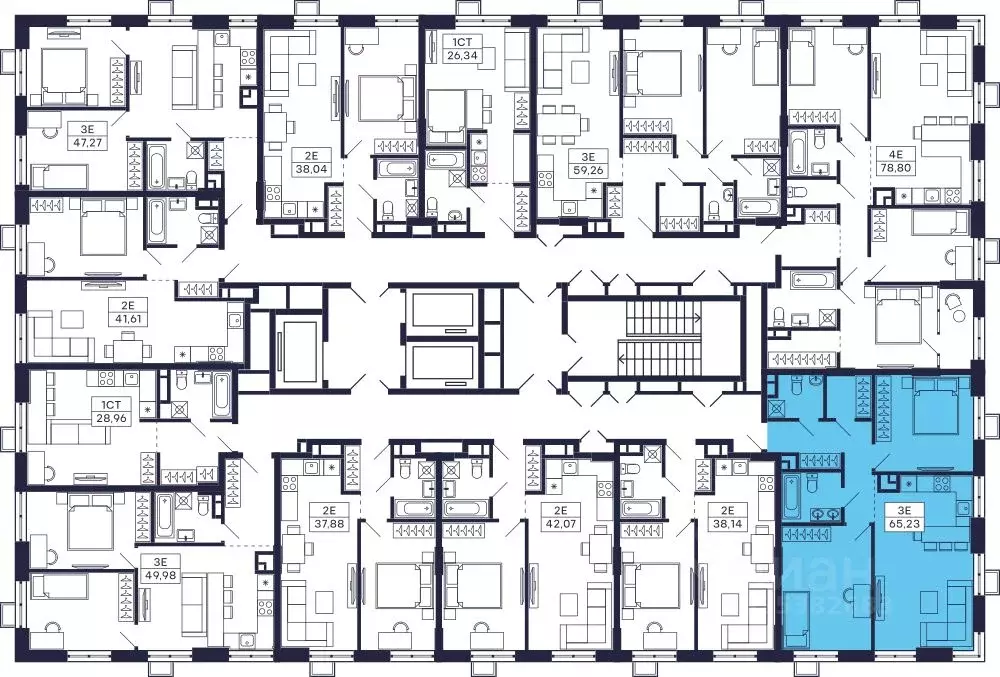 2-к кв. Московская область, Красногорск Павшино мкр, Тетрис жилой ... - Фото 2