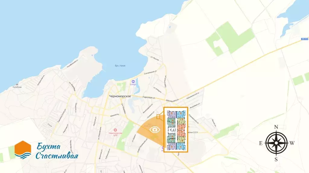 Студия Крым, Черноморское пгт ул. Евпаторийская, уч1 (35.14 м) - Фото 2