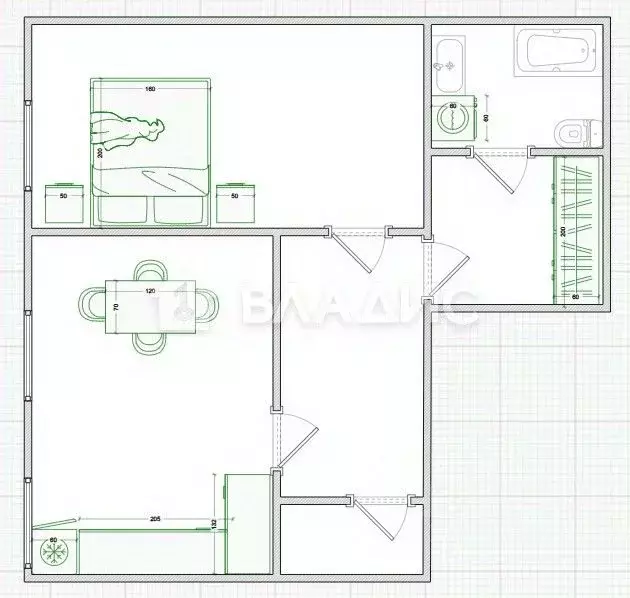 1-к кв. Пензенская область, Пензенский район, Засечный сельсовет, с. ... - Фото 2