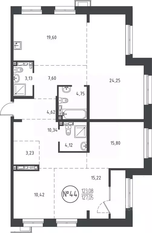 4-к кв. Иркутская область, Иркутск ул. Эдуара Дьяконова, 10 (126.29 м) - Фото 0