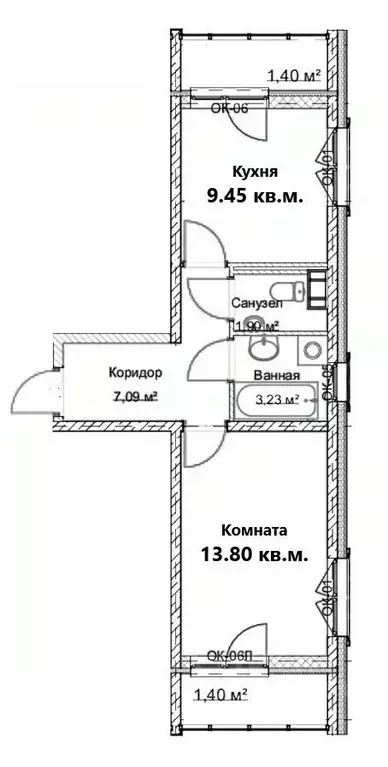 1-к кв. Санкт-Петербург Большой Смоленский просп., 30 (36.25 м) - Фото 2