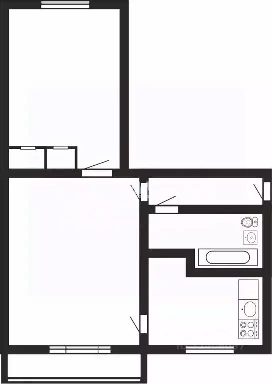 2-к кв. Челябинская область, Челябинск ул. Энгельса, 40А (43.8 м) - Фото 2