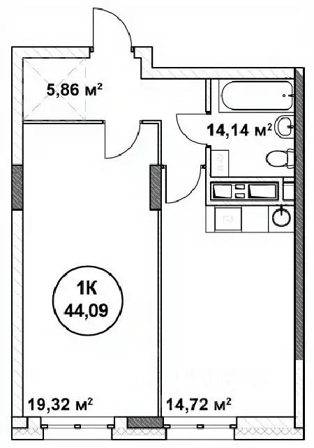 1-к кв. Нижегородская область, Нижний Новгород ул. Родионова (44.09 м) - Фото 0