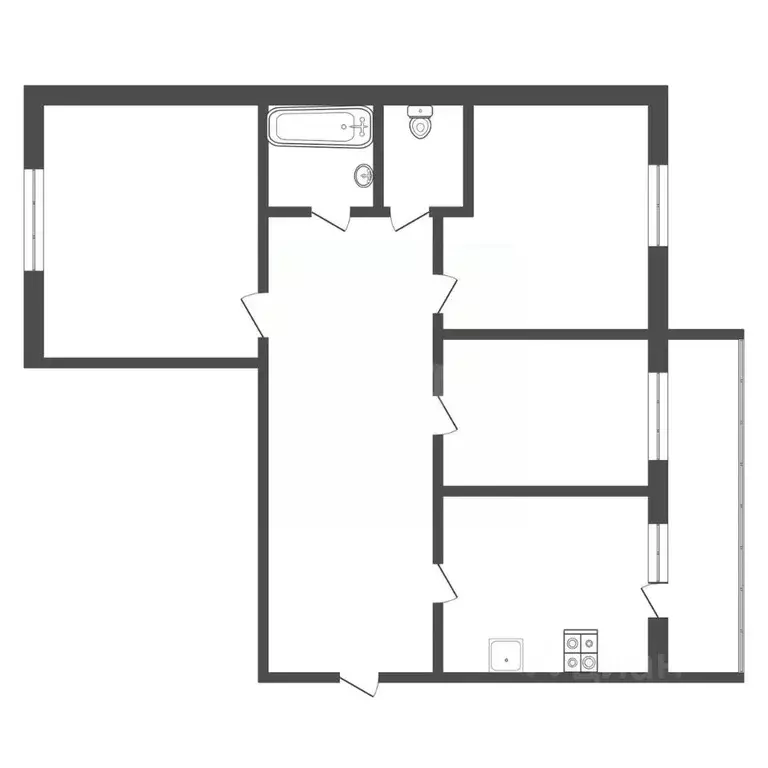 3-к кв. Тульская область, Новомосковск ул. Дружбы, 2к4 (94.0 м) - Фото 1