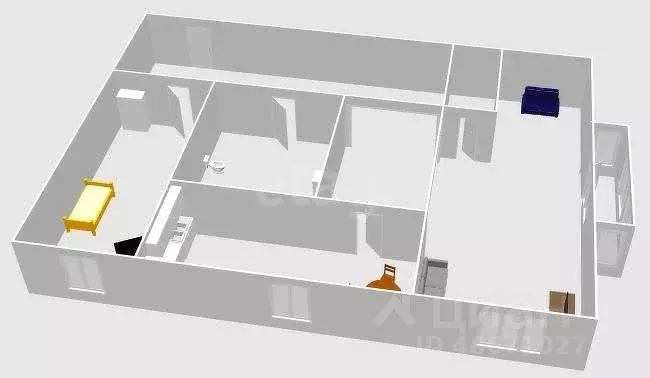 2-к кв. Сахалинская область, Холмск ул. Александра Матросова, 6А (41.0 ... - Фото 1