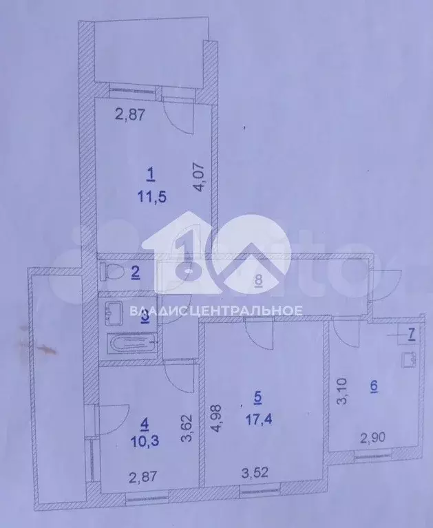 3-к. квартира, 69,8 м, 10/10 эт. - Фото 0