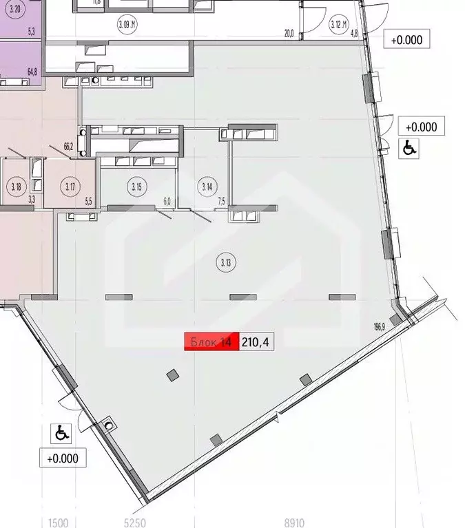 Торговая площадь в Москва Союз жилой комплекс, к3 (210 м) - Фото 2