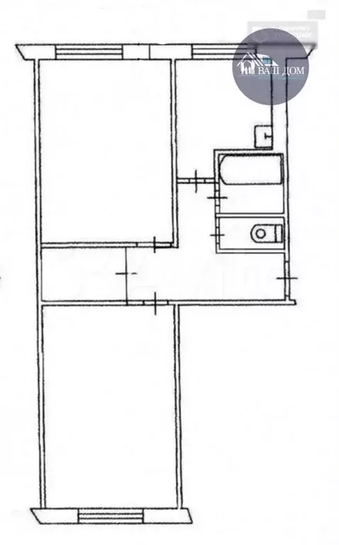 2-к. квартира, 48,3 м, 1/5 эт. - Фото 0