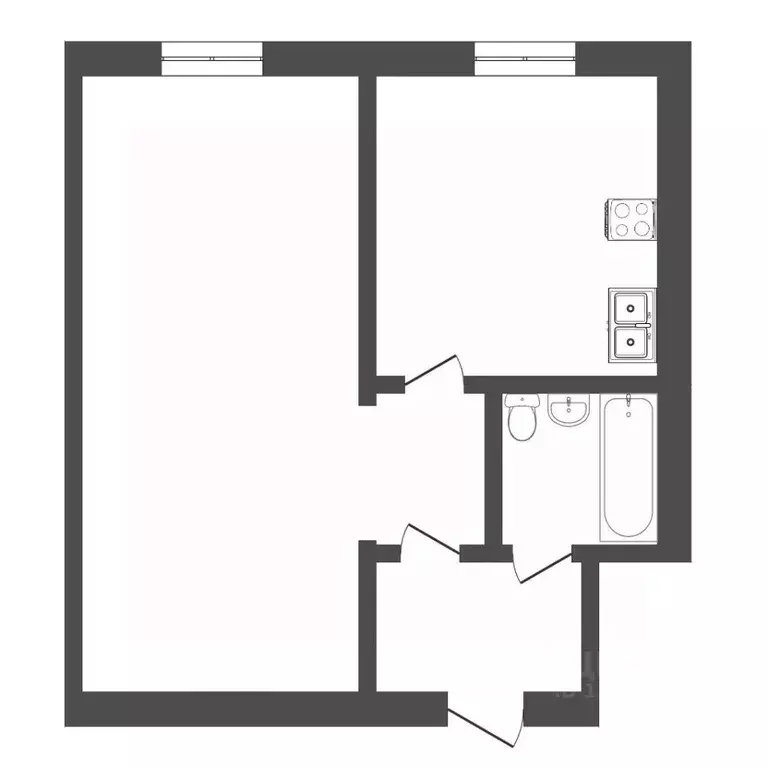 1-к кв. Тюменская область, Тюмень ул. Республики, 188 (30.0 м) - Фото 1