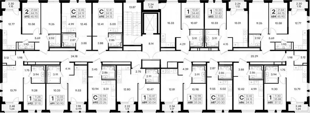 1-к. квартира, 30,9 м, 7/9 эт. - Фото 1