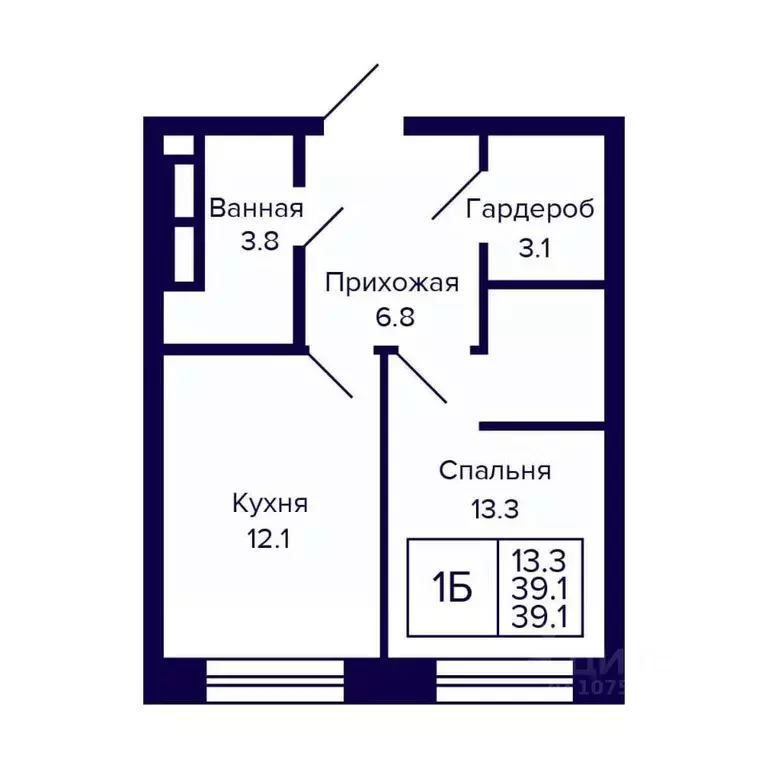 1-к кв. Новосибирская область, Новосибирск ул. Грибоедова (39.1 м) - Фото 0