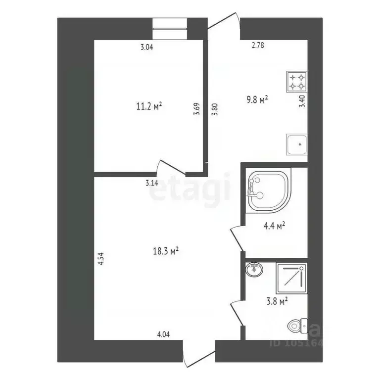 2-к кв. Крым, Судак ул. Приморская, 30А (47.6 м) - Фото 2