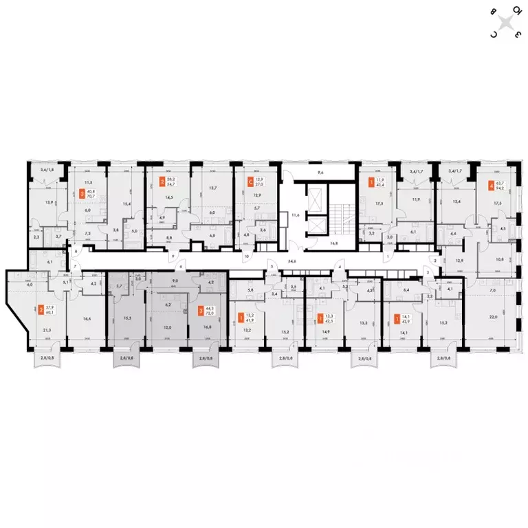 3-к кв. Нижегородская область, Нижний Новгород Черниговская ул. (72.0 ... - Фото 1