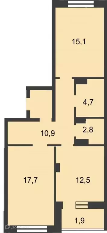 Продаётся 2-к квартира, 63.6 м - Фото 0