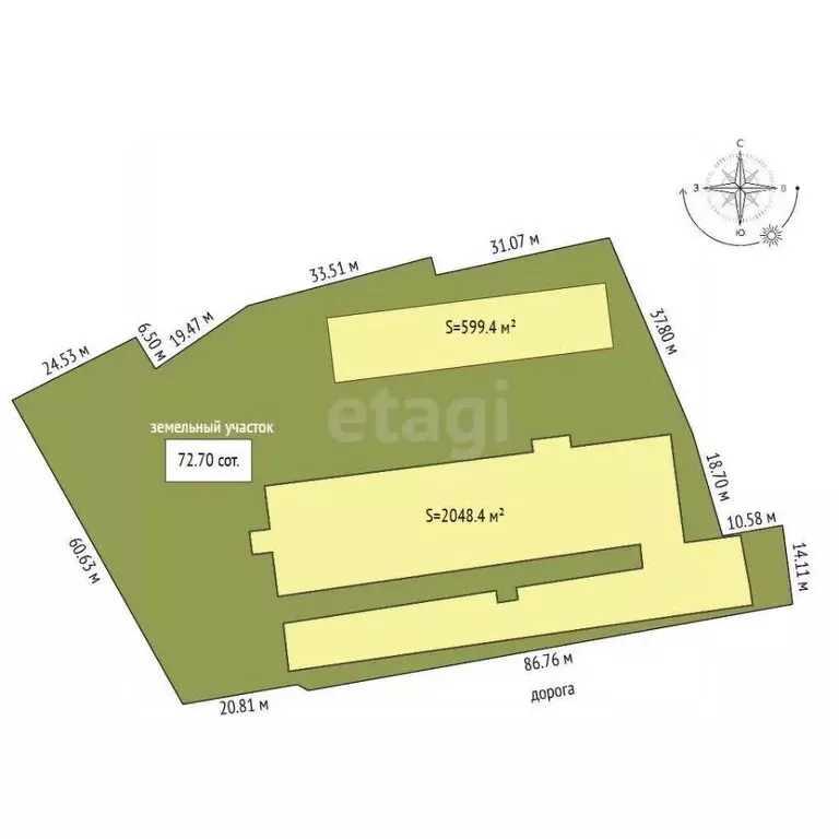 Склад в Адыгея, Майкопский район, пос. Тульский ул. Западная, 69 (2700 ... - Фото 2