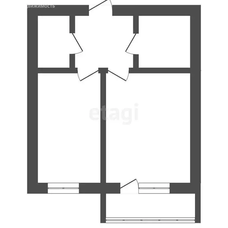 1-комнатная квартира: село Казанское, улица Ленина, 28 (27.5 м) - Фото 0