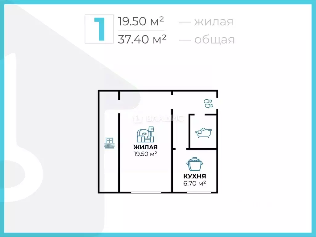 1-к кв. Волгоградская область, Волгоград Семь Ветров мкр, ул. ... - Фото 1