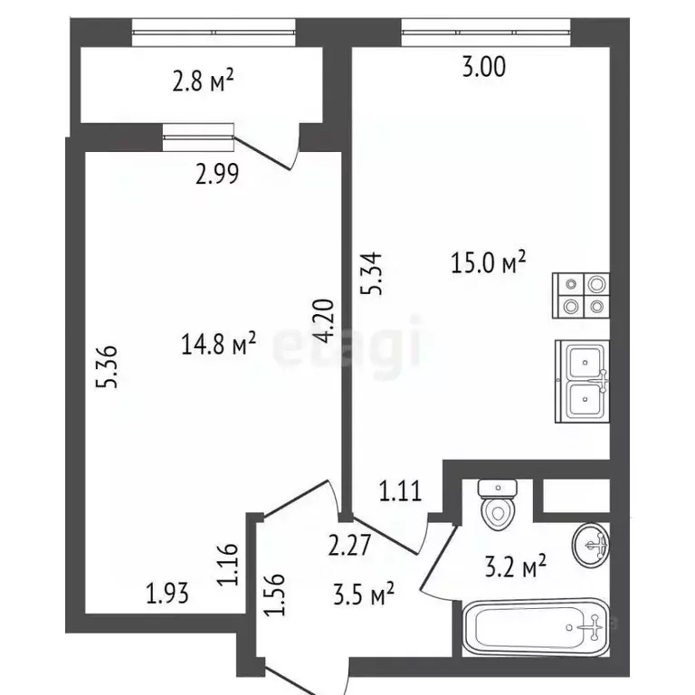 1-к кв. Санкт-Петербург Планерная ул., 87к1 (36.5 м) - Фото 1