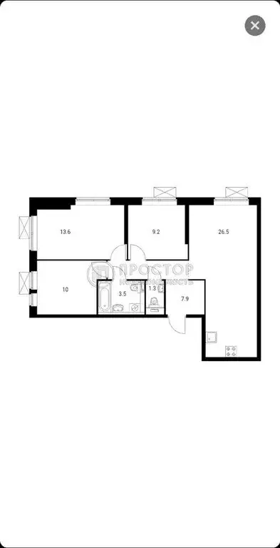 3-комнатная квартира: Москва, Новохохловская улица, 15к3 (72 м) - Фото 1