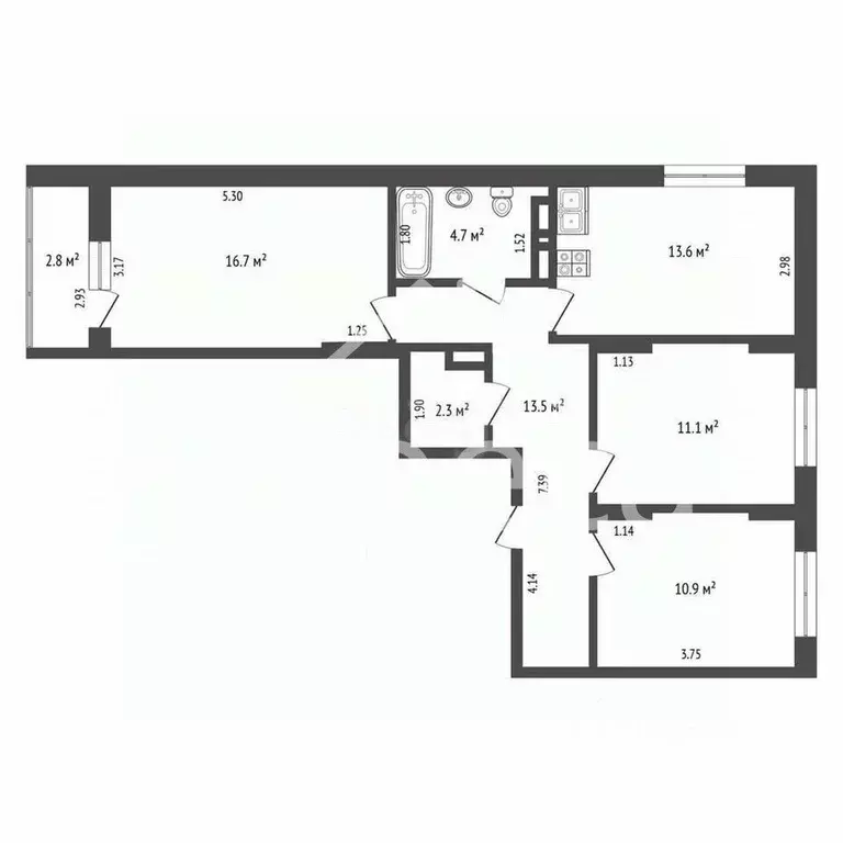 3-к кв. Самарская область, Самара Южное ш., 11 (72.8 м) - Фото 1