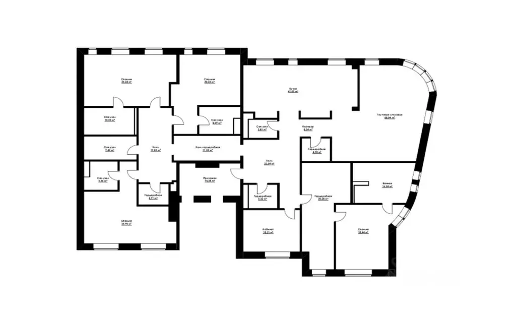 6-к кв. Москва Бутиковский пер., 5 (423.0 м) - Фото 1