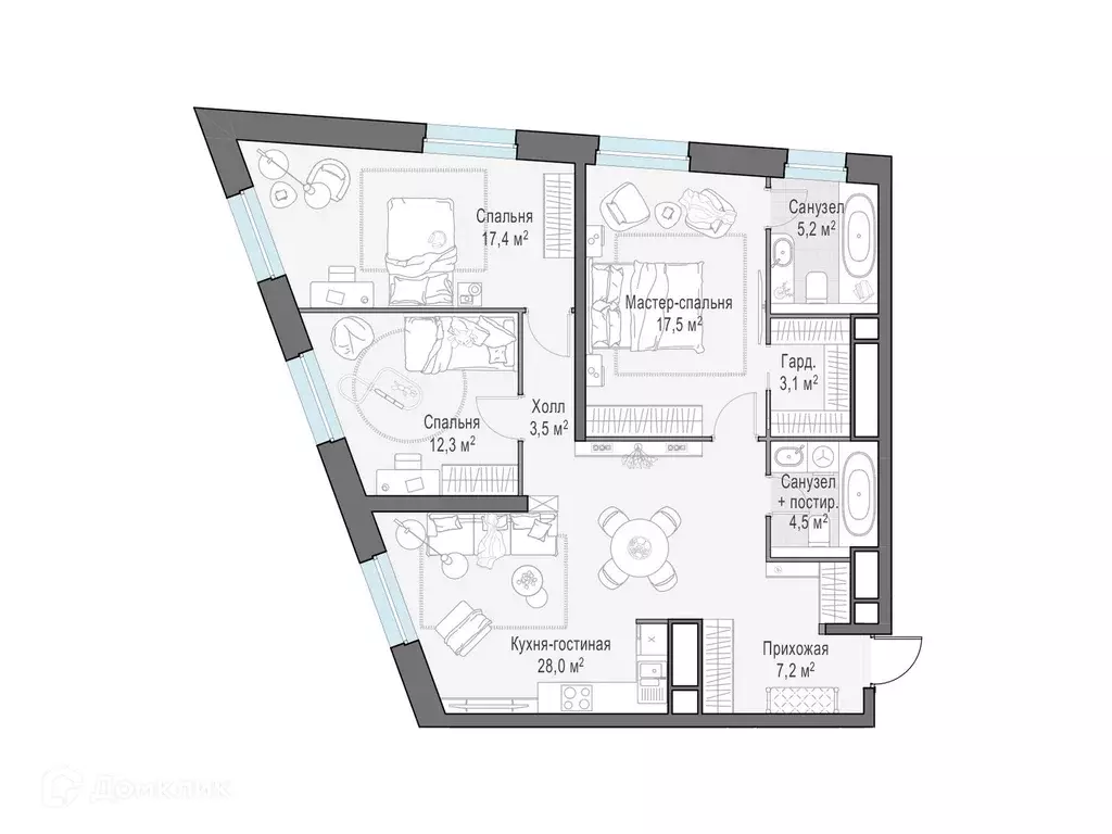Продаётся 3-к квартира, 98.4 м - Фото 0