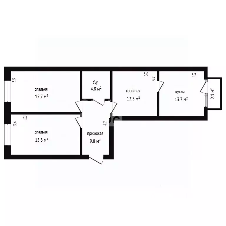 3-к кв. Дагестан, Дербент пер. Карла Маркса, 59А (72.6 м) - Фото 2