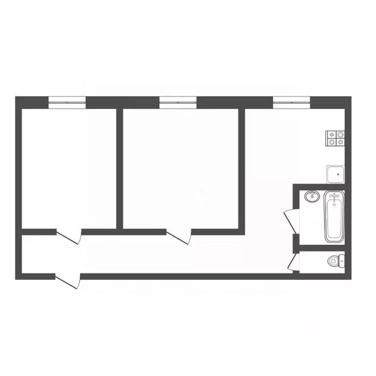 2-к кв. Тульская область, Киреевский район, Бородинское с/пос, ... - Фото 1