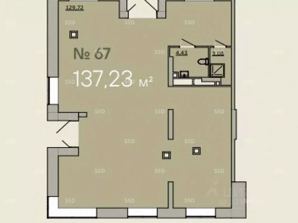 Торговая площадь в Московская область, Одинцово Каштановая Роща жилой ... - Фото 2