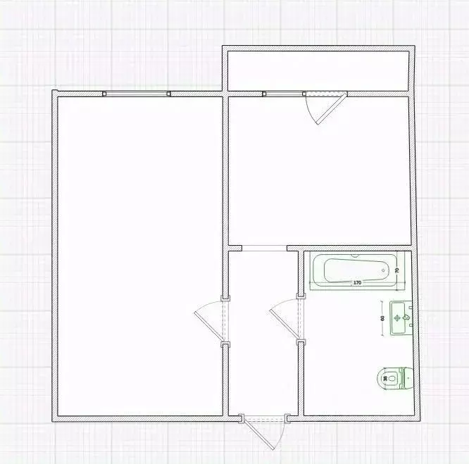 1-к кв. Костромская область, Кострома Индустриальная ул., 28Г/2 (37.0 ... - Фото 2