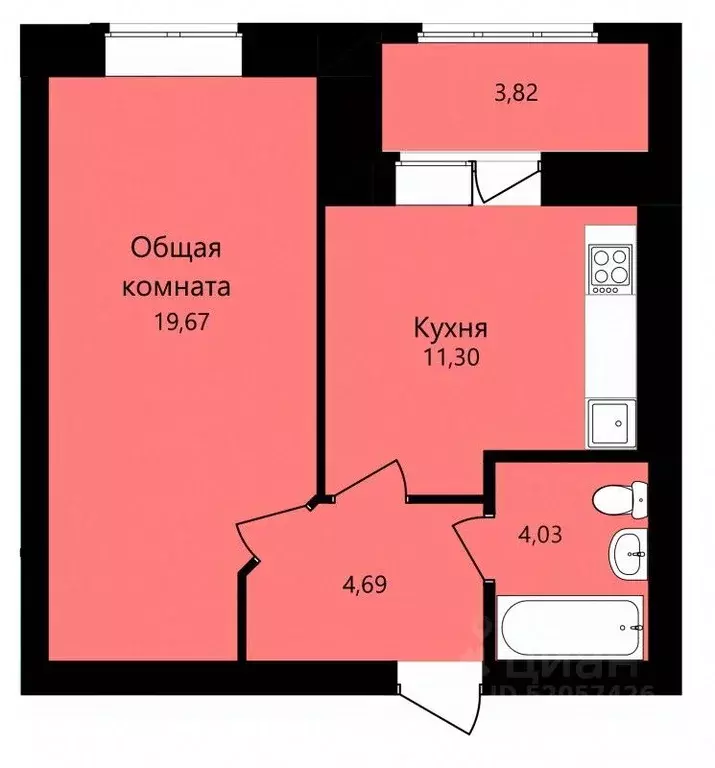 1-к кв. Мордовия, Саранск ул. Филатова, 11 (41.6 м) - Фото 0