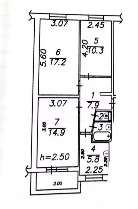 3-к кв. Иркутская область, Иркутск Первомайский мкр, 71 (63.0 м) - Фото 2