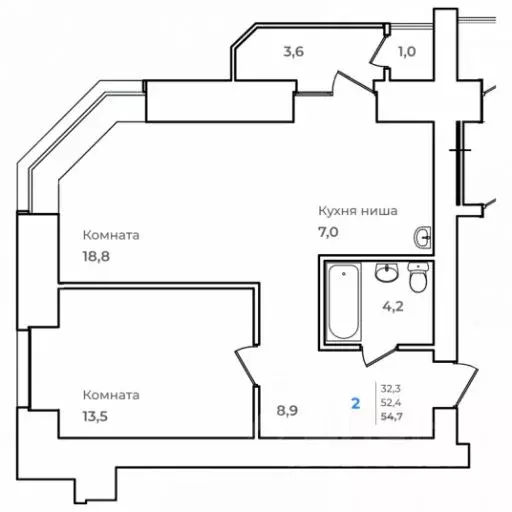 2-к кв. Амурская область, Благовещенск Зейский Бульвар жилой комплекс ... - Фото 0