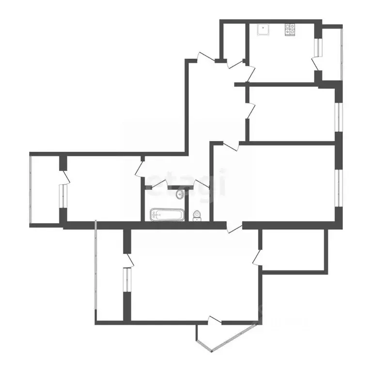 4-к кв. Тверская область, Тверь бул. Ногина, 8 (90.5 м) - Фото 1